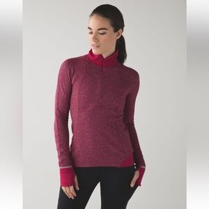 Lululemon Berry Runderful 1/2 Zip top